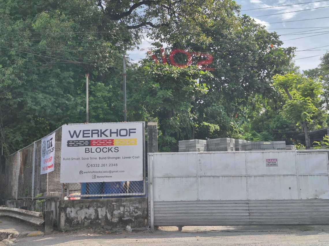 Werkhof Blocks factory and product sign in Cebu